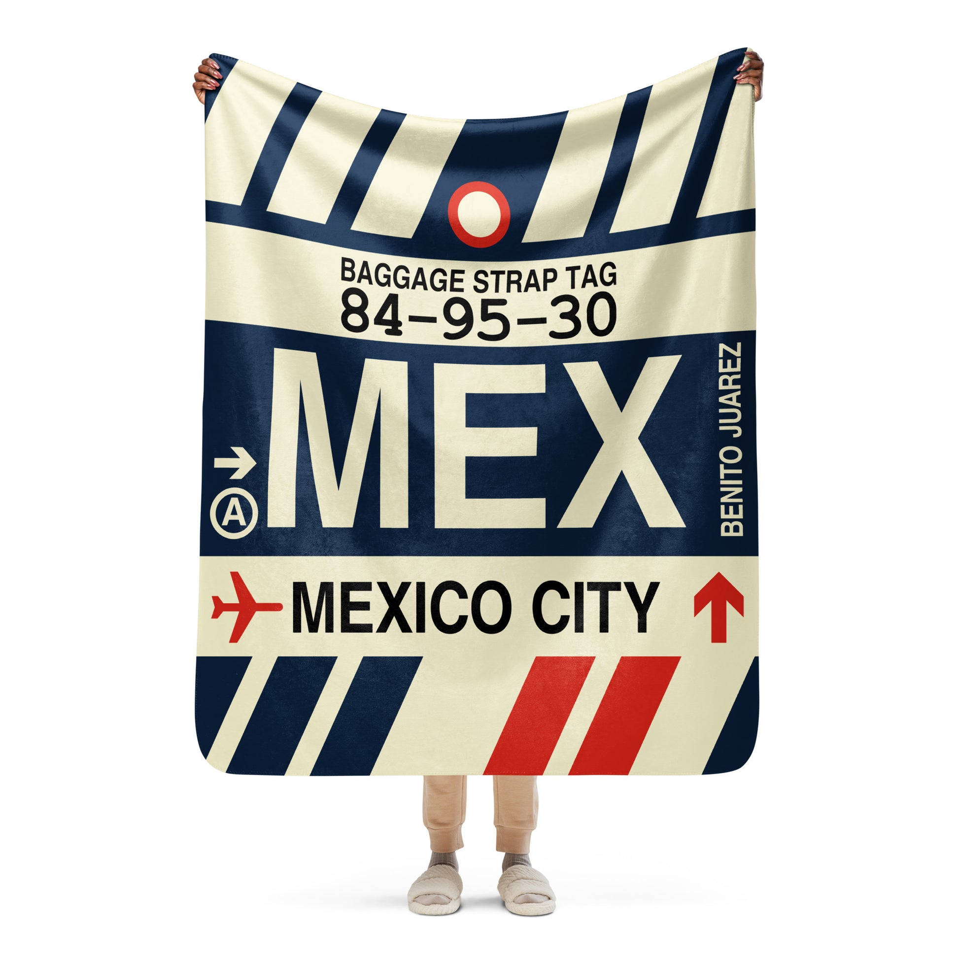Travel Gift Sherpa Blanket • MEX Mexico City • YHM Designs - Image 05