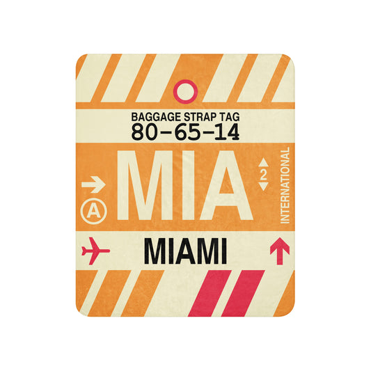 Travel Gift Sherpa Blanket • MIA Miami • YHM Designs - Image 01