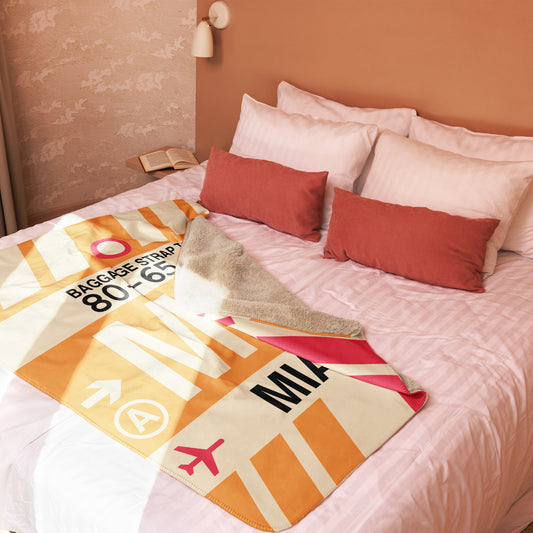 Travel Gift Sherpa Blanket • MIA Miami • YHM Designs - Image 02
