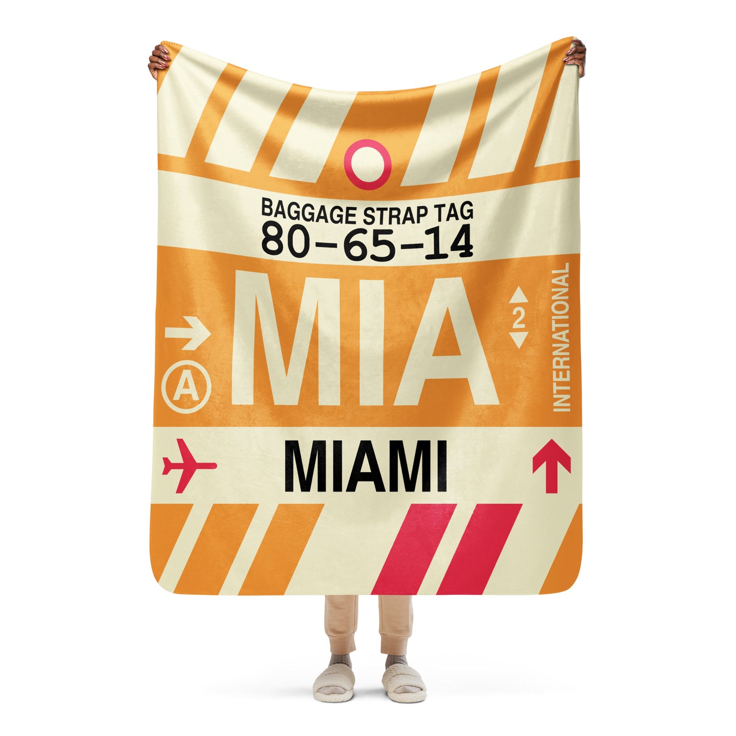 Travel Gift Sherpa Blanket • MIA Miami • YHM Designs - Image 05