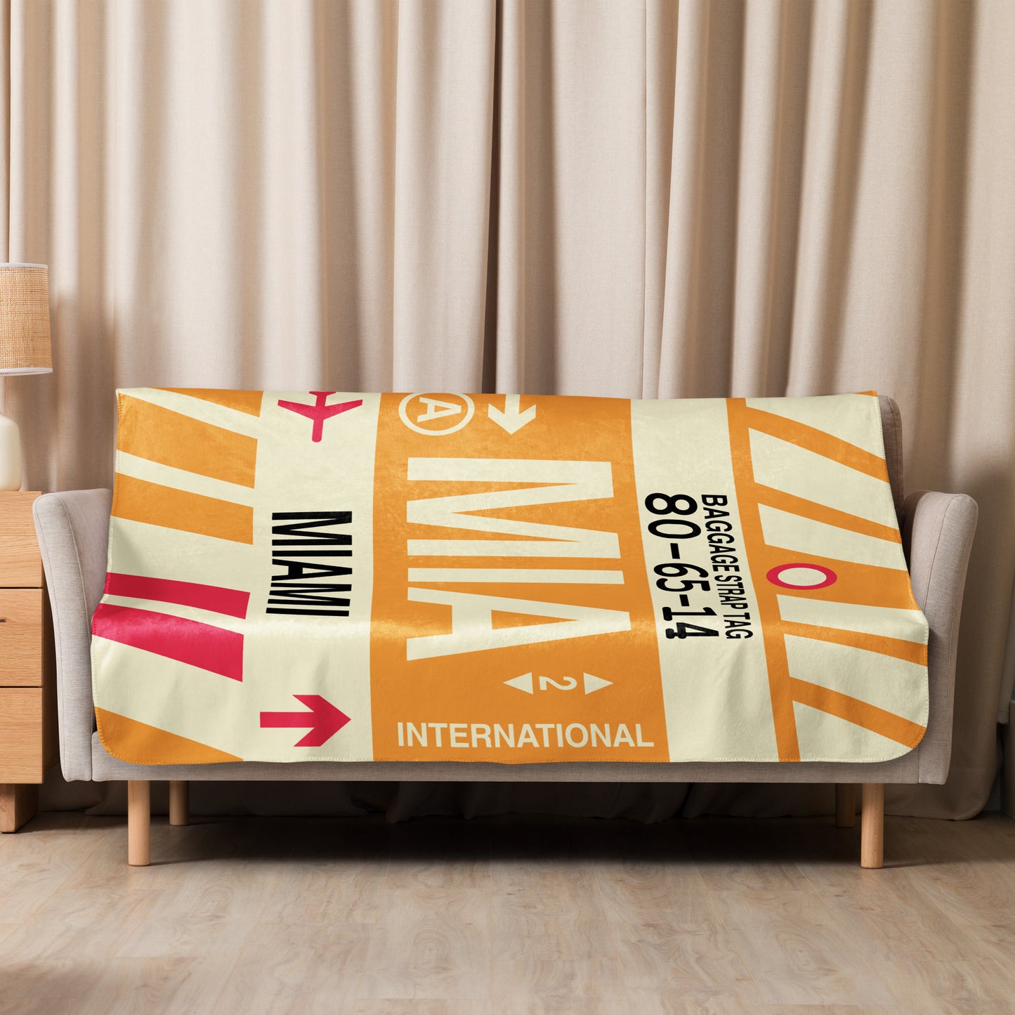 Travel Gift Sherpa Blanket • MIA Miami • YHM Designs - Image 08