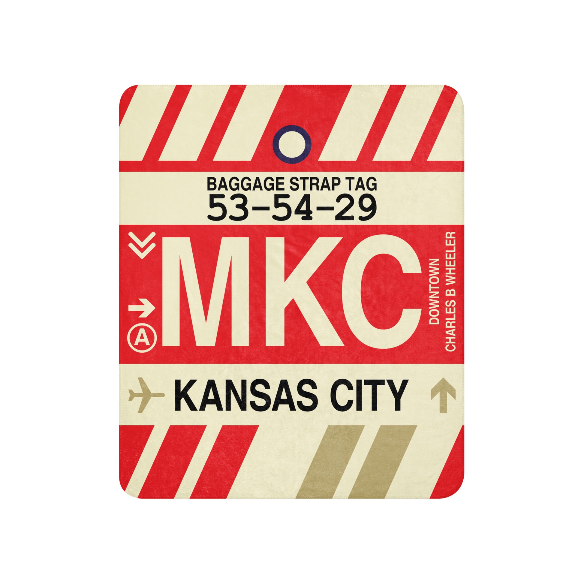 Travel Gift Sherpa Blanket • MKC Kansas City Souvenir • YHM Designs - Image 01