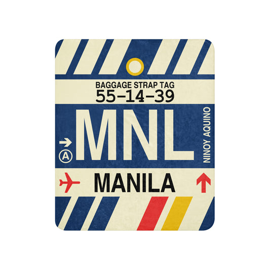 Travel Gift Sherpa Blanket • MNL Manila • YHM Designs - Image 01