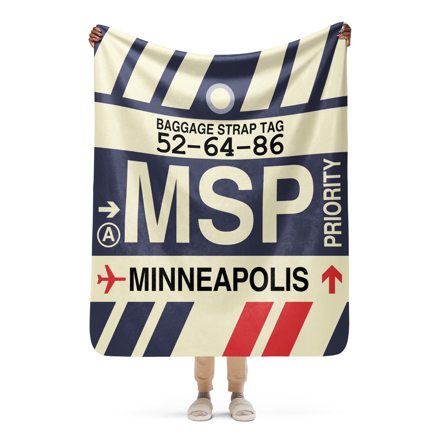 Travel Gift Sherpa Blanket • MSP Minneapolis • YHM Designs - Image 05