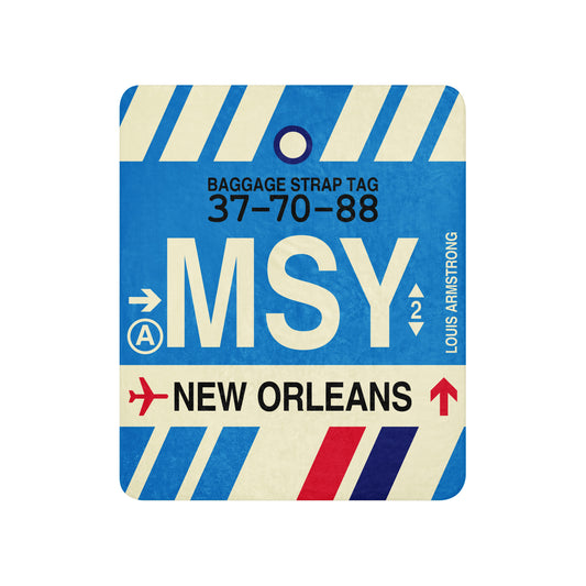 Travel Gift Sherpa Blanket • MSY New Orleans • YHM Designs - Image 01