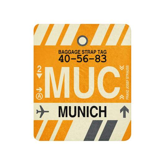 Travel Gift Sherpa Blanket • MUC Munich • YHM Designs - Image 01