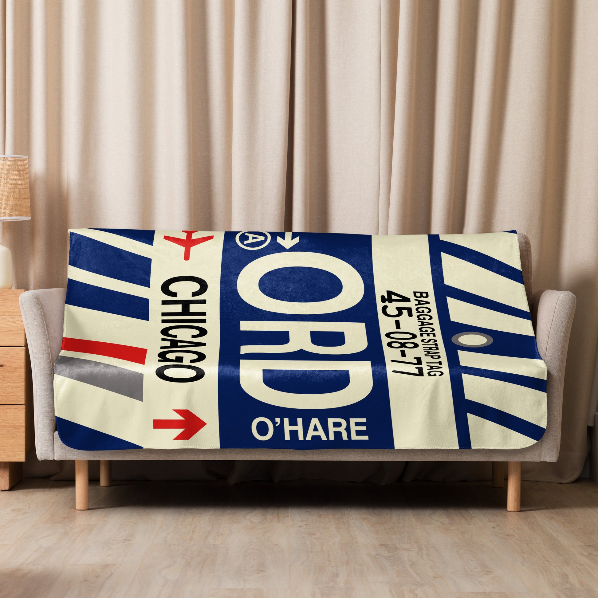 Travel Gift Sherpa Blanket • ORD Chicago Souvenir • YHM Designs - Image 08