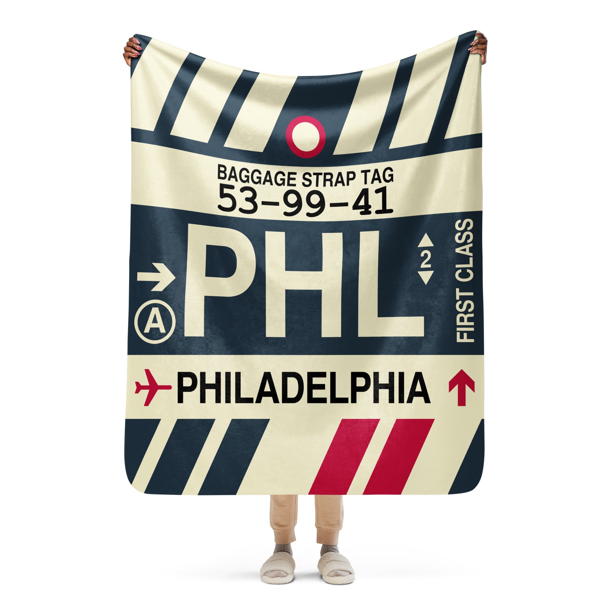Travel Gift Sherpa Blanket • PHL Philadelphia • YHM Designs - Image 05