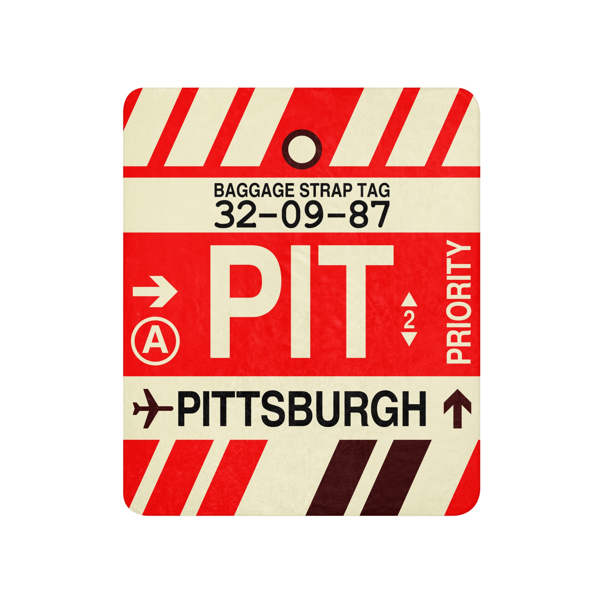 Travel Gift Sherpa Blanket • PIT Pittsburgh Souvenir • YHM Designs - Image 01