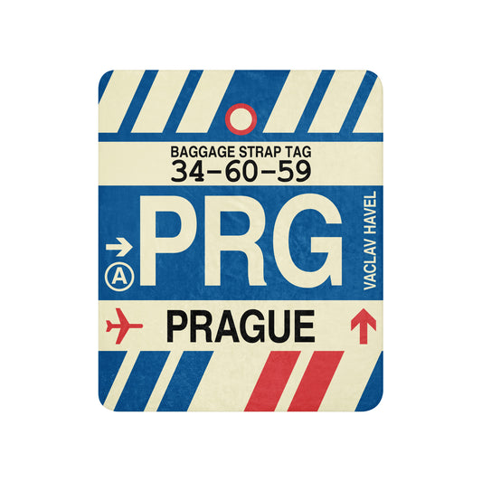 Travel Gift Sherpa Blanket • PRG Prague Souvenir • YHM Designs - Image 01