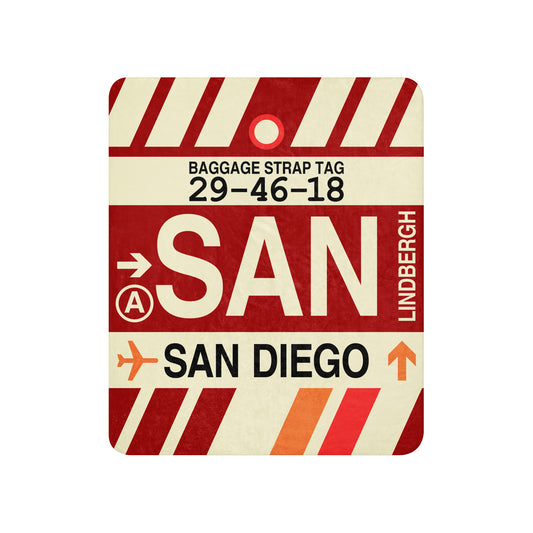 Travel Gift Sherpa Blanket • SAN San Diego • YHM Designs - Image 01