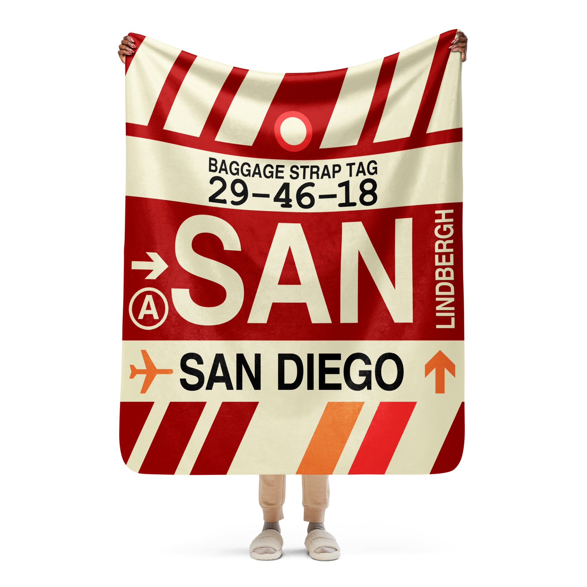 Travel Gift Sherpa Blanket • SAN San Diego • YHM Designs - Image 05
