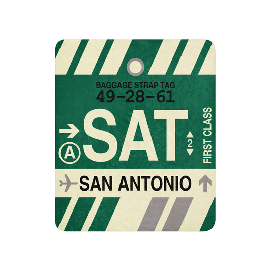 Travel Gift Sherpa Blanket • SAT San Antonio • YHM Designs - Image 01