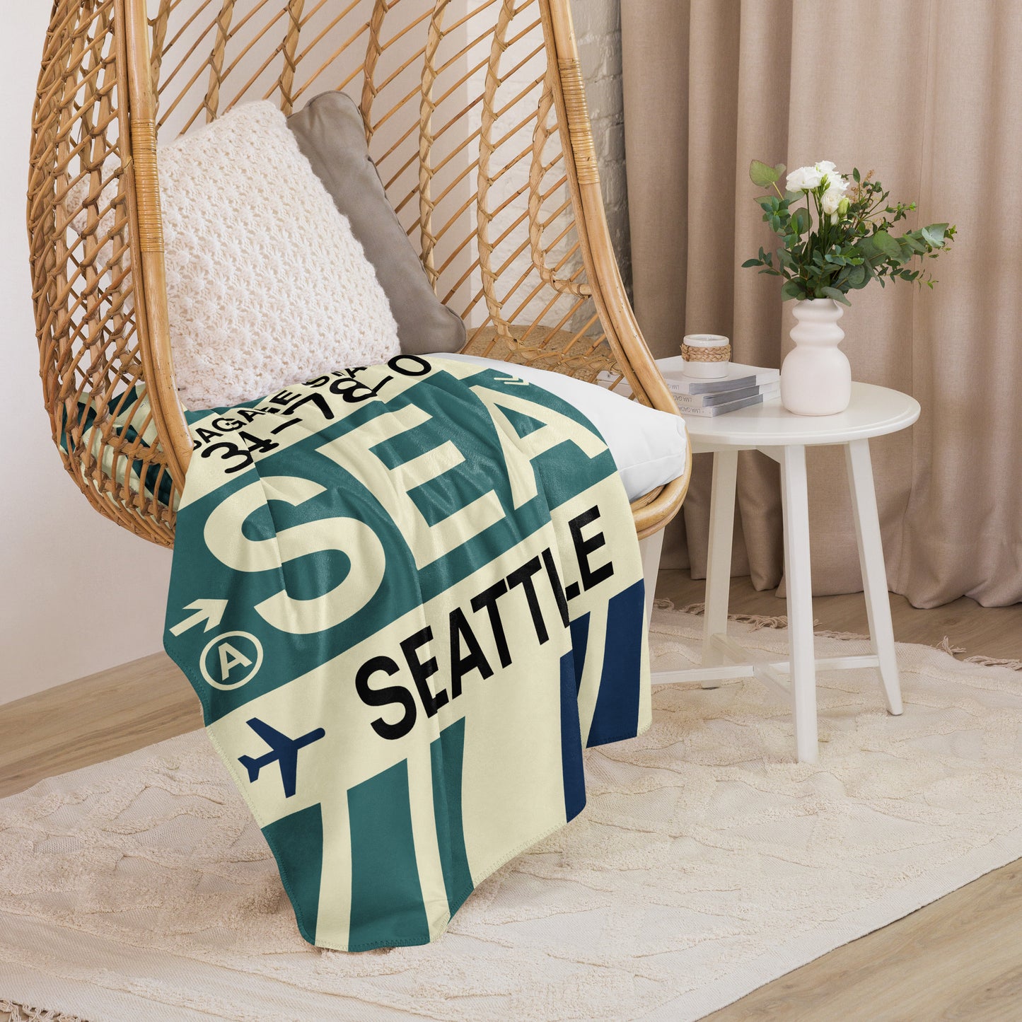Travel Gift Sherpa Blanket • SEA Seattle • YHM Designs - Image 07