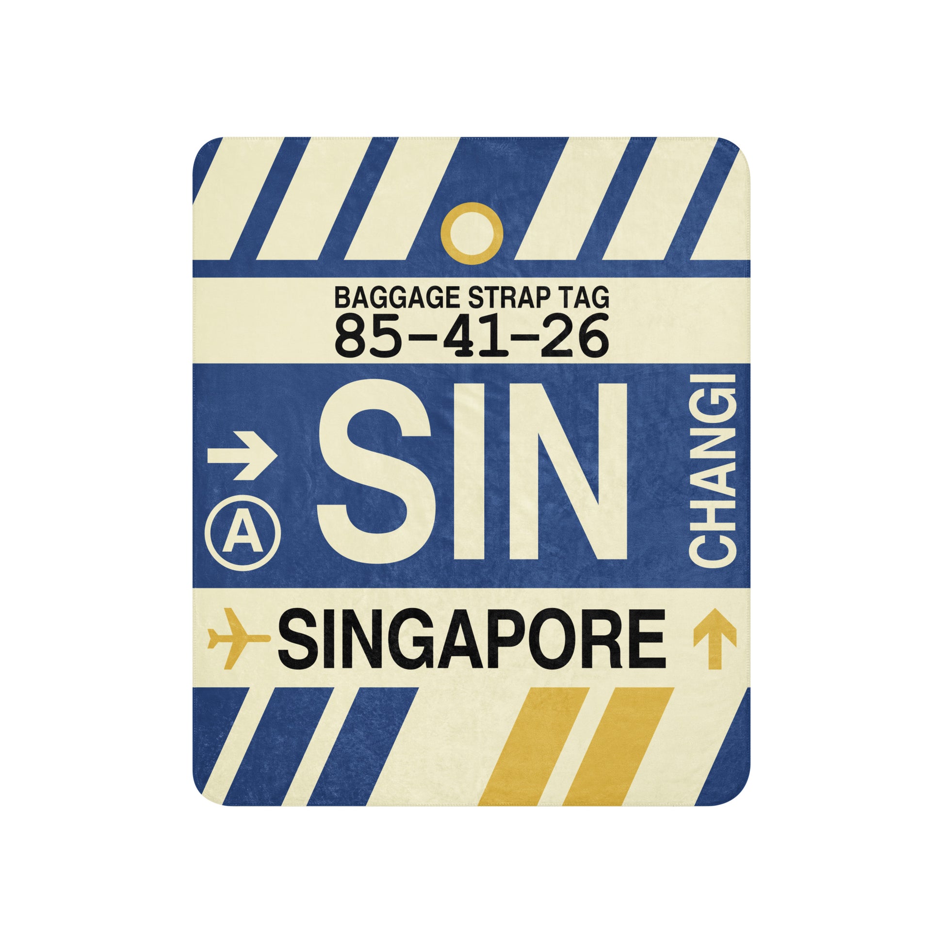 Travel Gift Sherpa Blanket • SIN Singapore Souvenir • YHM Designs - Image 01