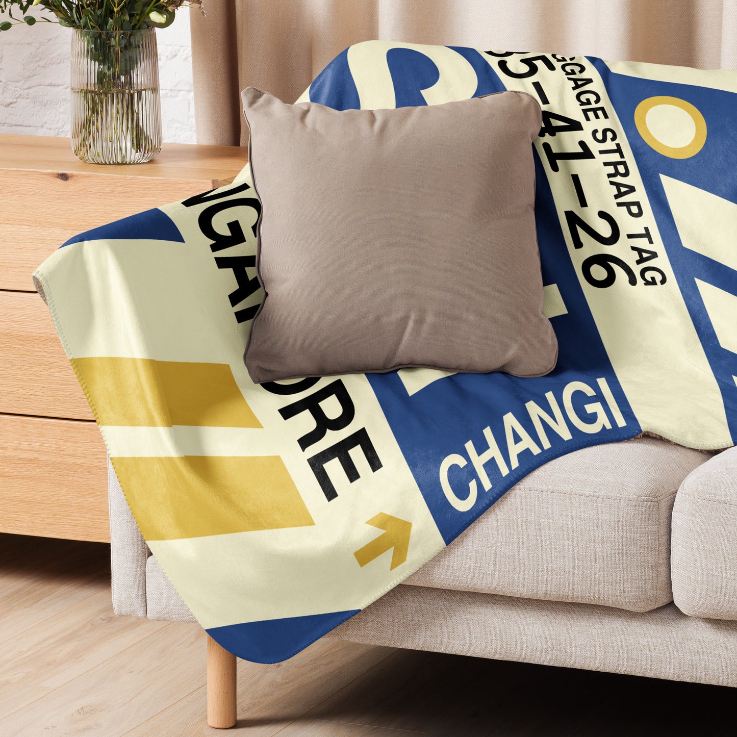Travel Gift Sherpa Blanket • SIN Singapore Souvenir • YHM Designs - Image 06