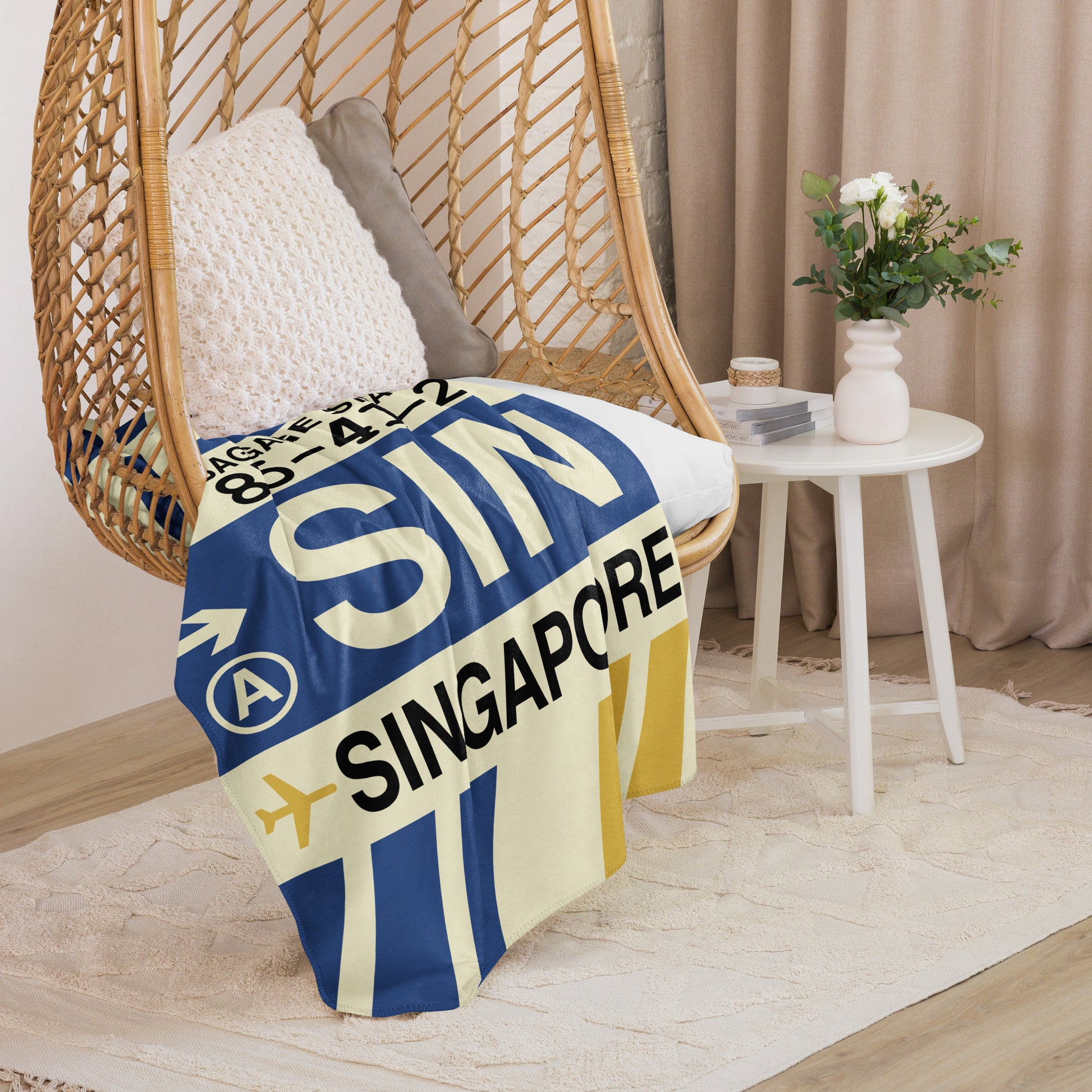 Travel Gift Sherpa Blanket • SIN Singapore Souvenir • YHM Designs - Image 07
