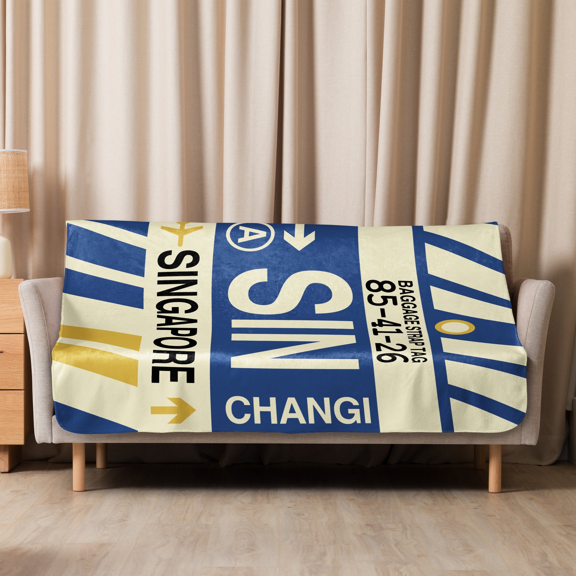 Travel Gift Sherpa Blanket • SIN Singapore Souvenir • YHM Designs - Image 08