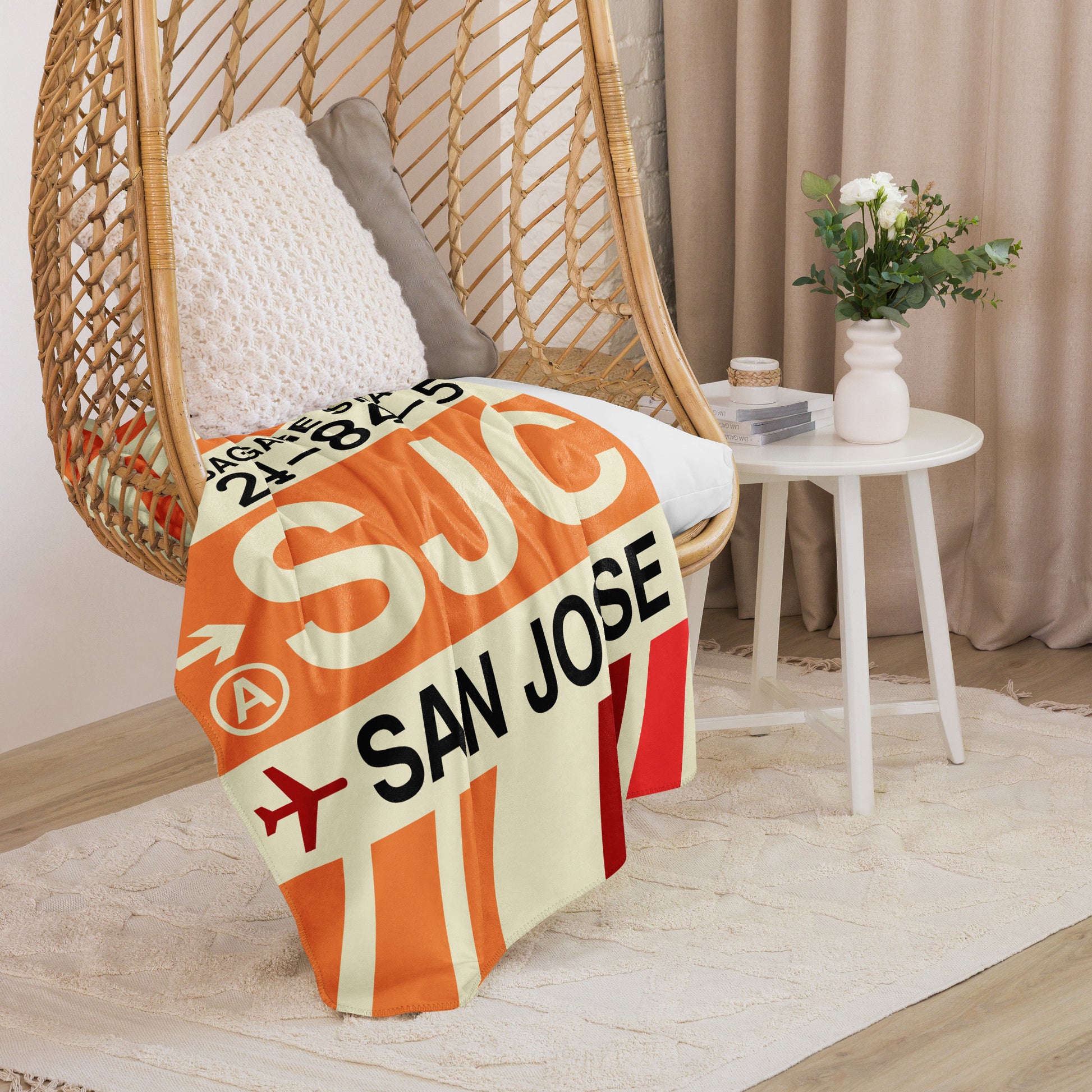 Travel Gift Sherpa Blanket • SJC San Jose • YHM Designs - Image 07