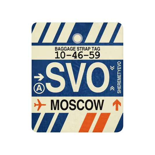 Travel Gift Sherpa Blanket • SVO Moscow • YHM Designs - Image 01