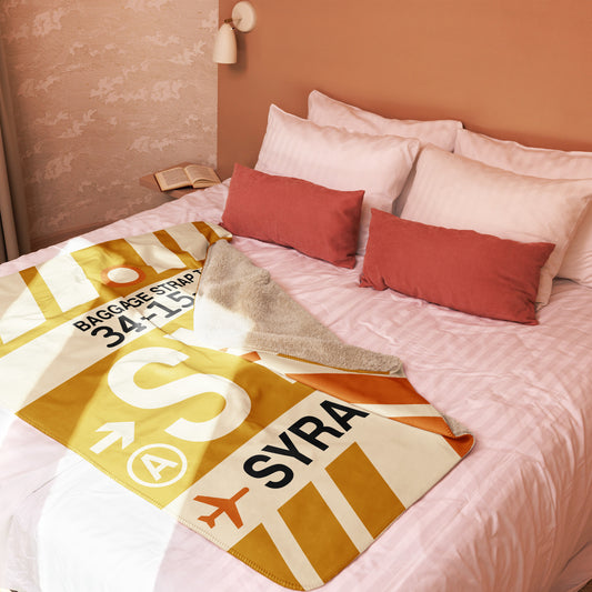Travel Gift Sherpa Blanket • SYR Syracuse • YHM Designs - Image 02