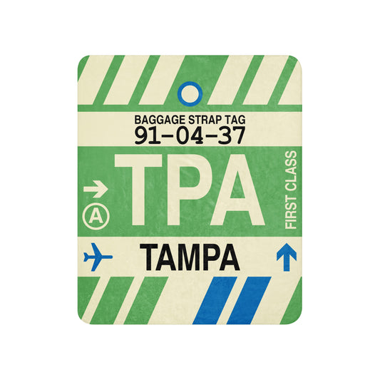 Travel Gift Sherpa Blanket • TPA Tampa • YHM Designs - Image 01