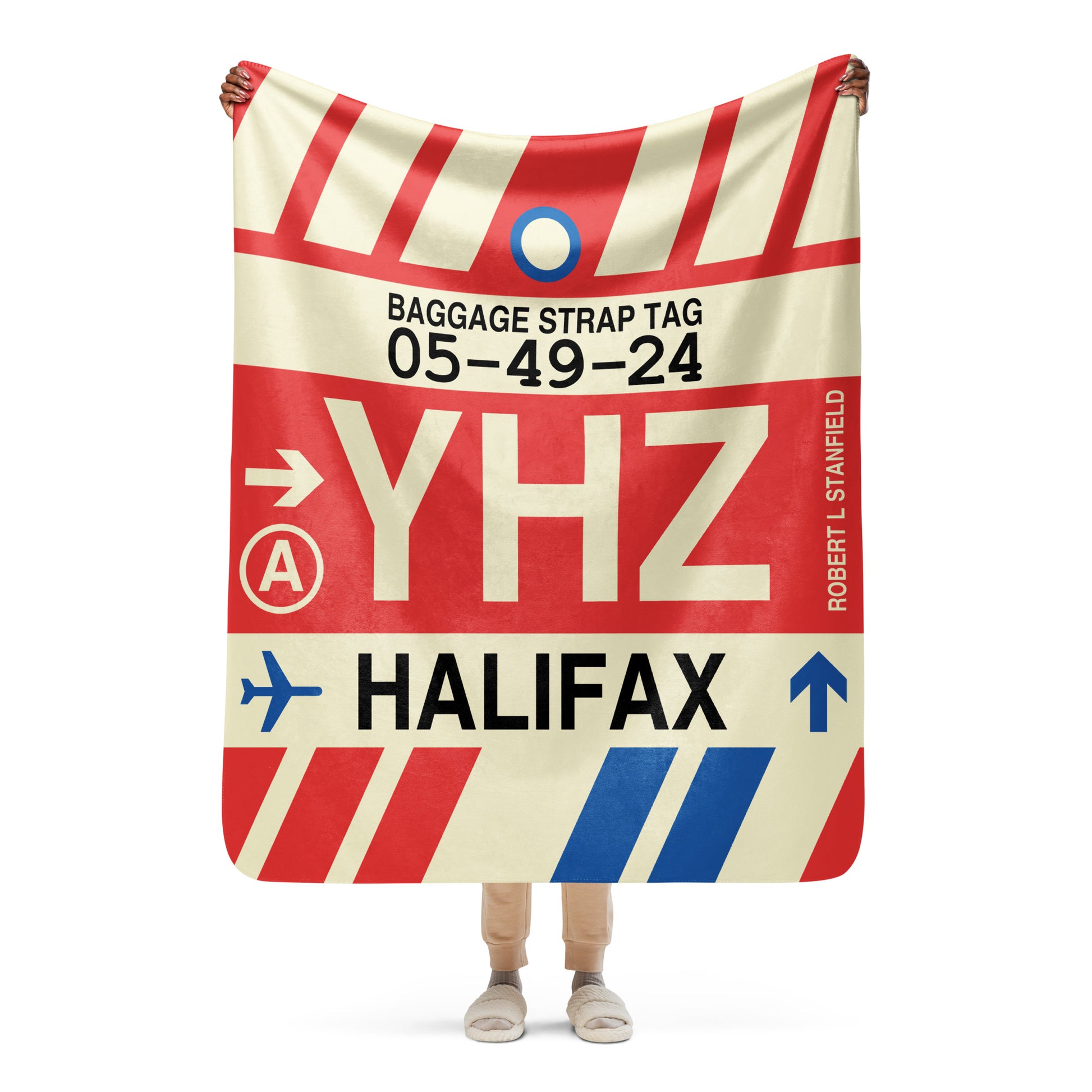 Travel Gift Sherpa Blanket • YHZ Halifax • YHM Designs - Image 05