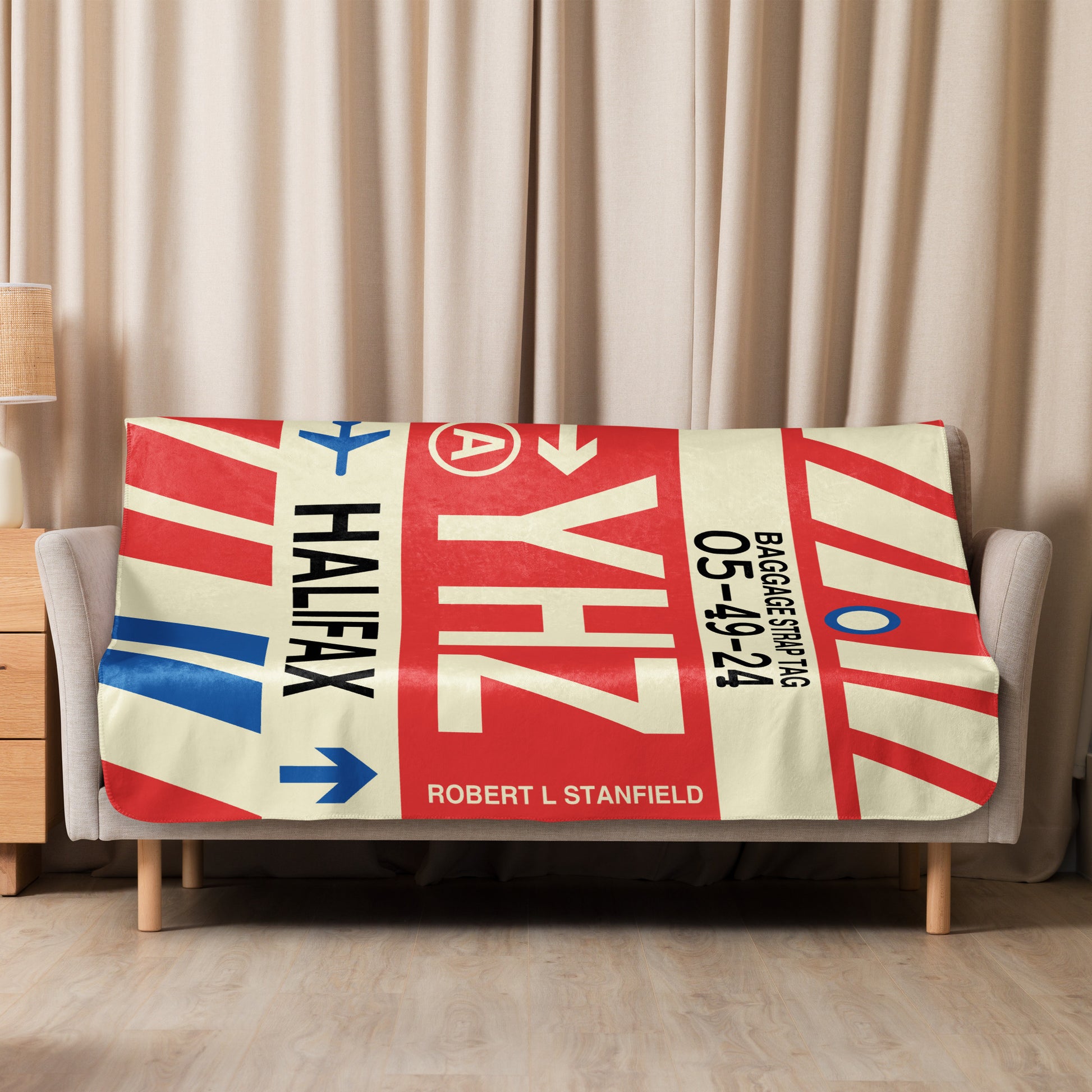 Travel Gift Sherpa Blanket • YHZ Halifax • YHM Designs - Image 08