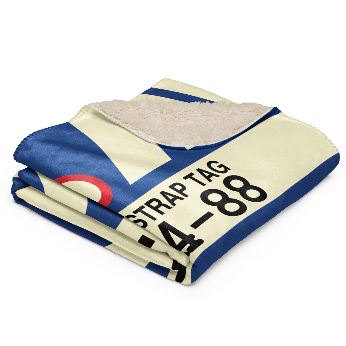 YOW Ottawa Sherpa Blanket • Jet Age Baggage Tag Design • YHM Designs - Image 03
