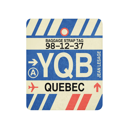 Travel Gift Sherpa Blanket • YQB Quebec City Souvenir • YHM Designs - Image 01