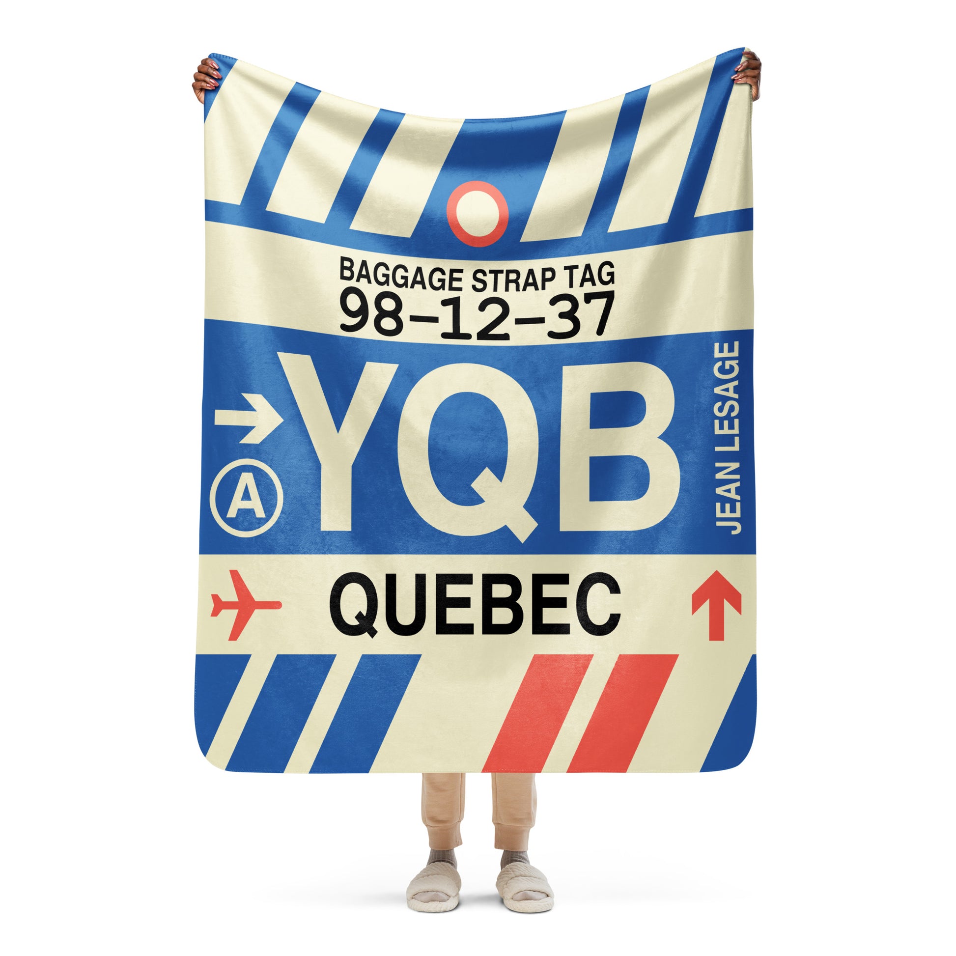 Travel Gift Sherpa Blanket • YQB Quebec City • YHM Designs - Image 05