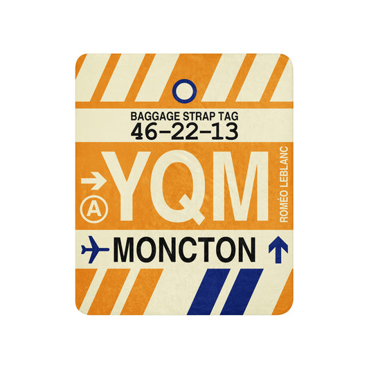 Travel Gift Sherpa Blanket • YQM Moncton • YHM Designs - Image 01