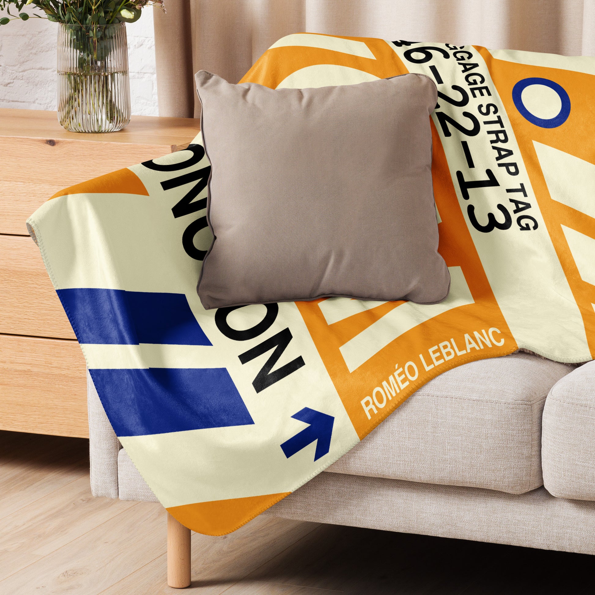 Travel Gift Sherpa Blanket • YQM Moncton • YHM Designs - Image 06