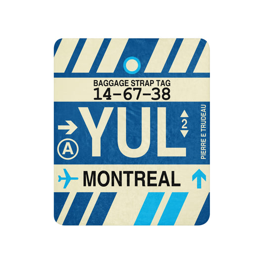 Travel Gift Sherpa Blanket • YUL Montreal • YHM Designs - Image 01