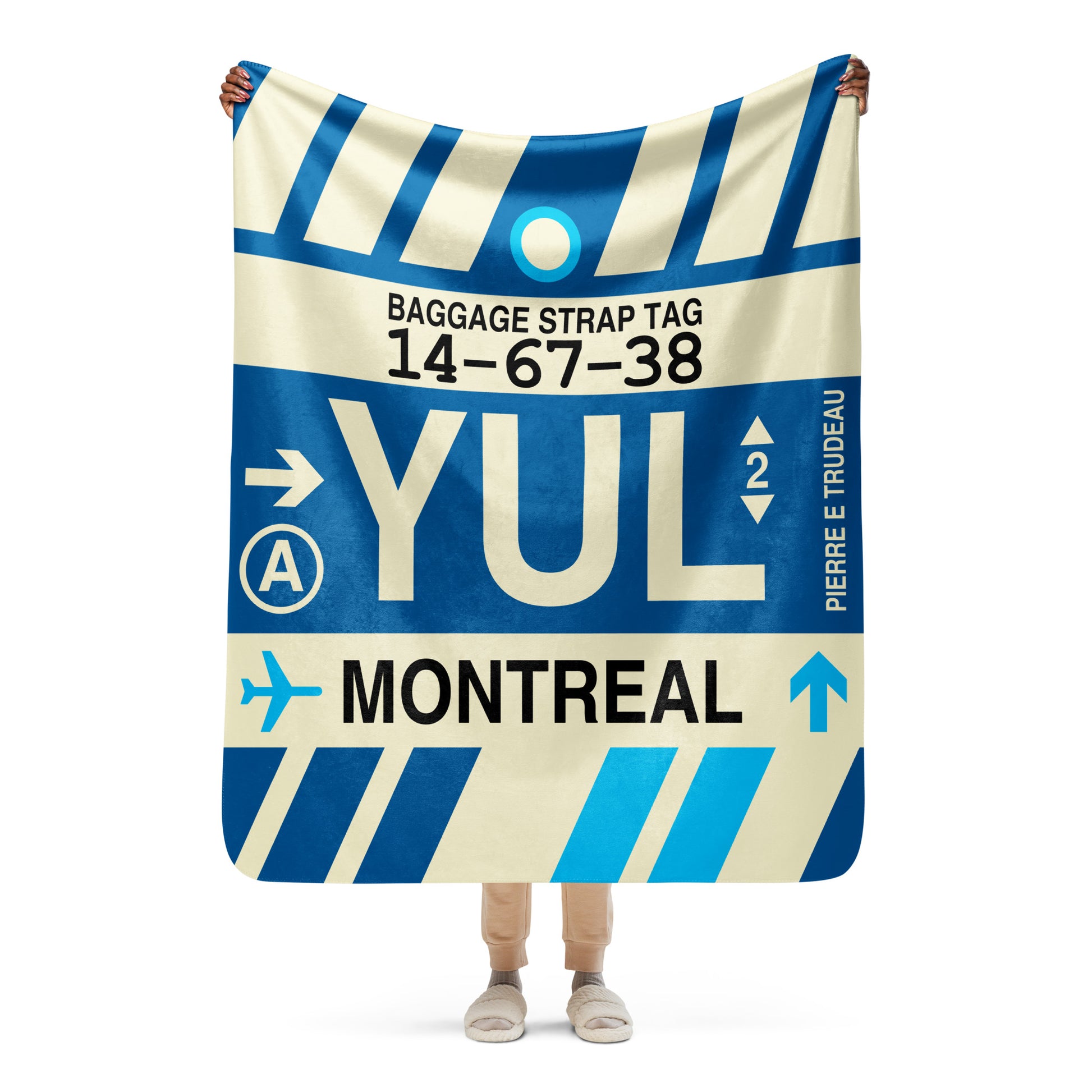 Travel Gift Sherpa Blanket • YUL Montreal • YHM Designs - Image 05