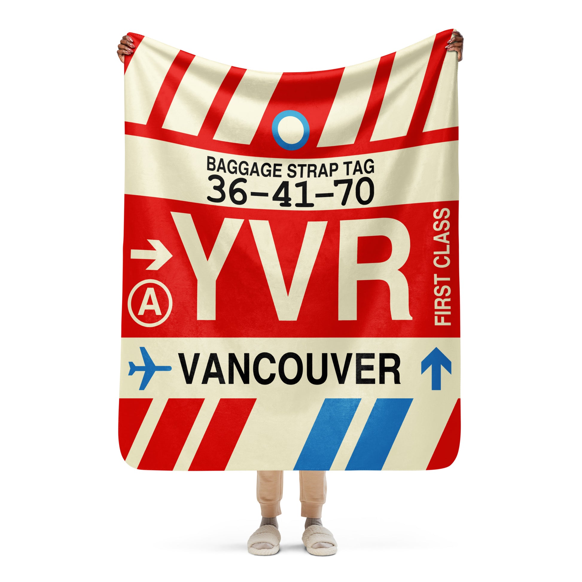 Travel Gift Sherpa Blanket • YVR Vancouver • YHM Designs - Image 05