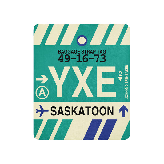 Travel Gift Sherpa Blanket • YXE Saskatoon • YHM Designs - Image 01