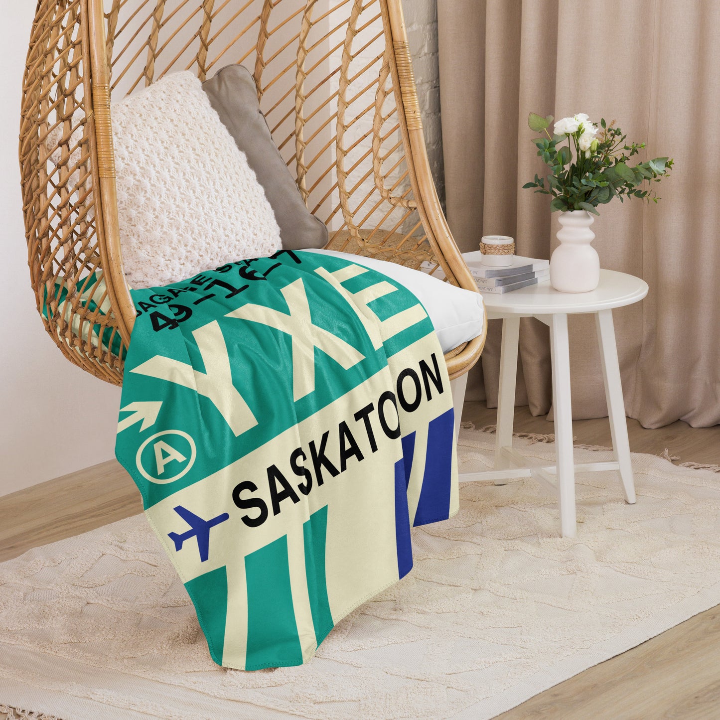 Travel Gift Sherpa Blanket • YXE Saskatoon • YHM Designs - Image 07