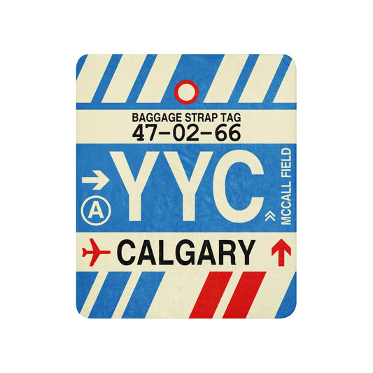 Travel Gift Sherpa Blanket • YYC Calgary • YHM Designs - Image 01