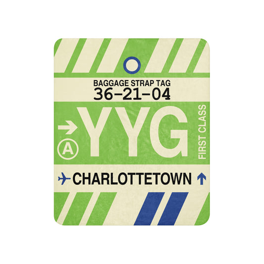 Travel Gift Sherpa Blanket • YYG Charlottetown • YHM Designs - Image 01