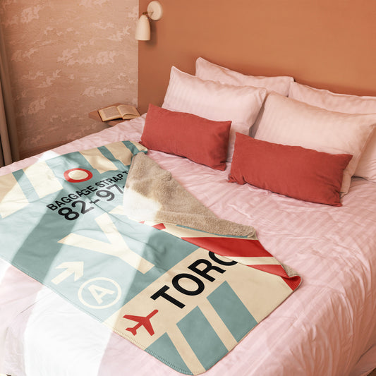 Travel Gift Sherpa Blanket • YYZ Toronto • YHM Designs - Image 02