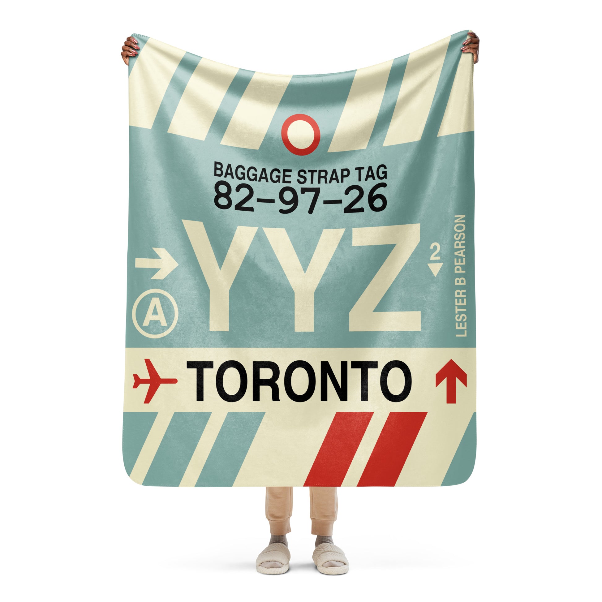 Travel Gift Sherpa Blanket • YYZ Toronto • YHM Designs - Image 05