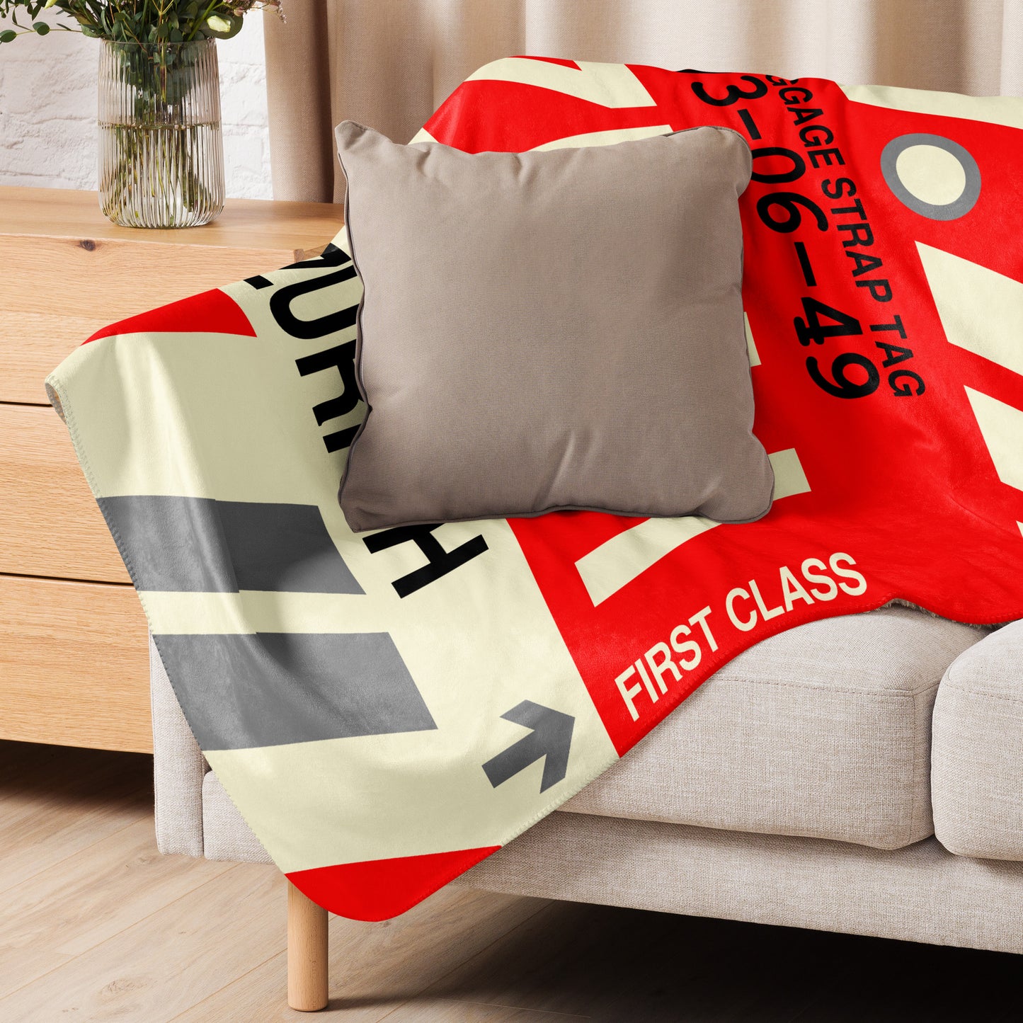 Travel Gift Sherpa Blanket • ZRH Zurich • YHM Designs - Image 06