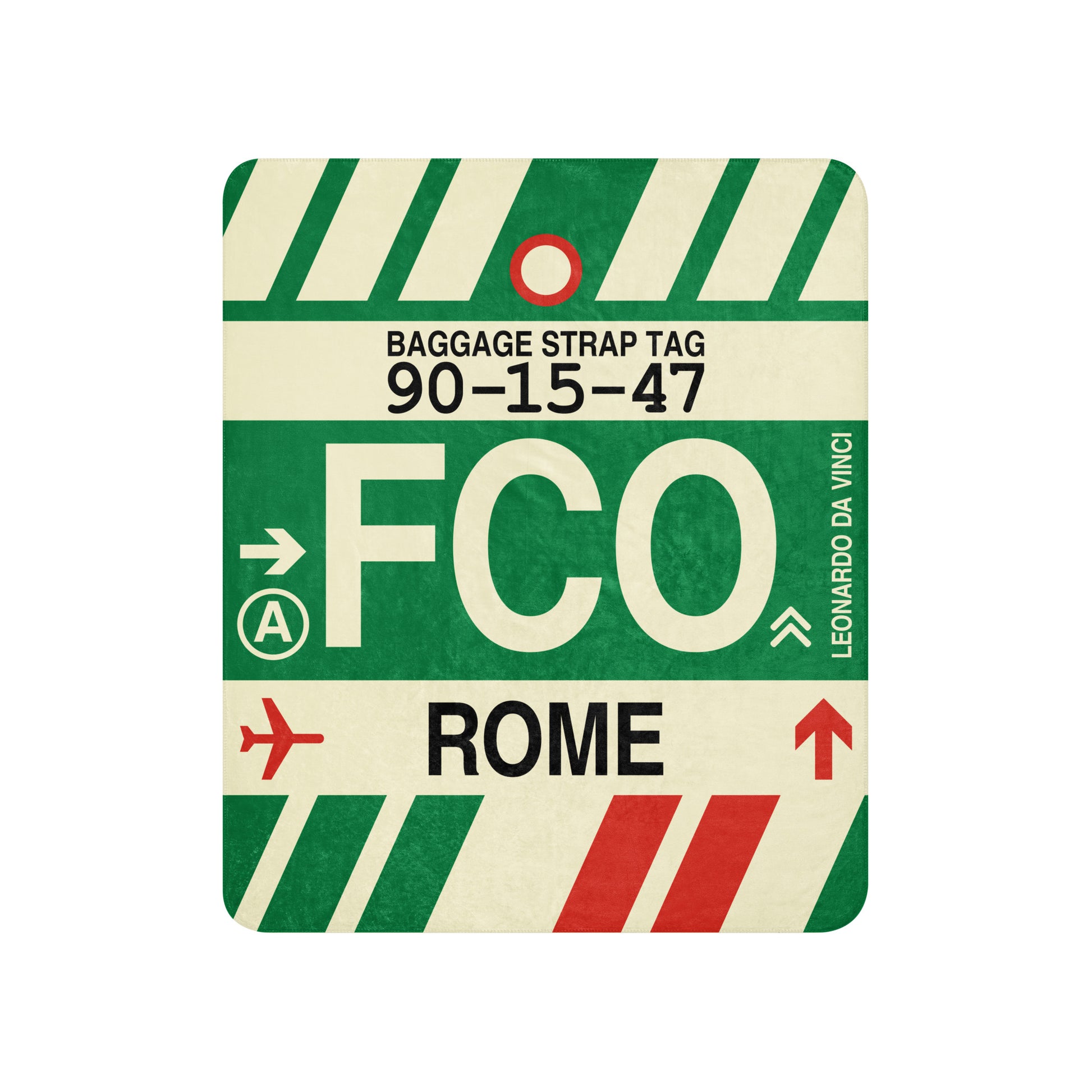 Travel Gift Sherpa Blanket • FCO Rome • YHM Designs - Image 01