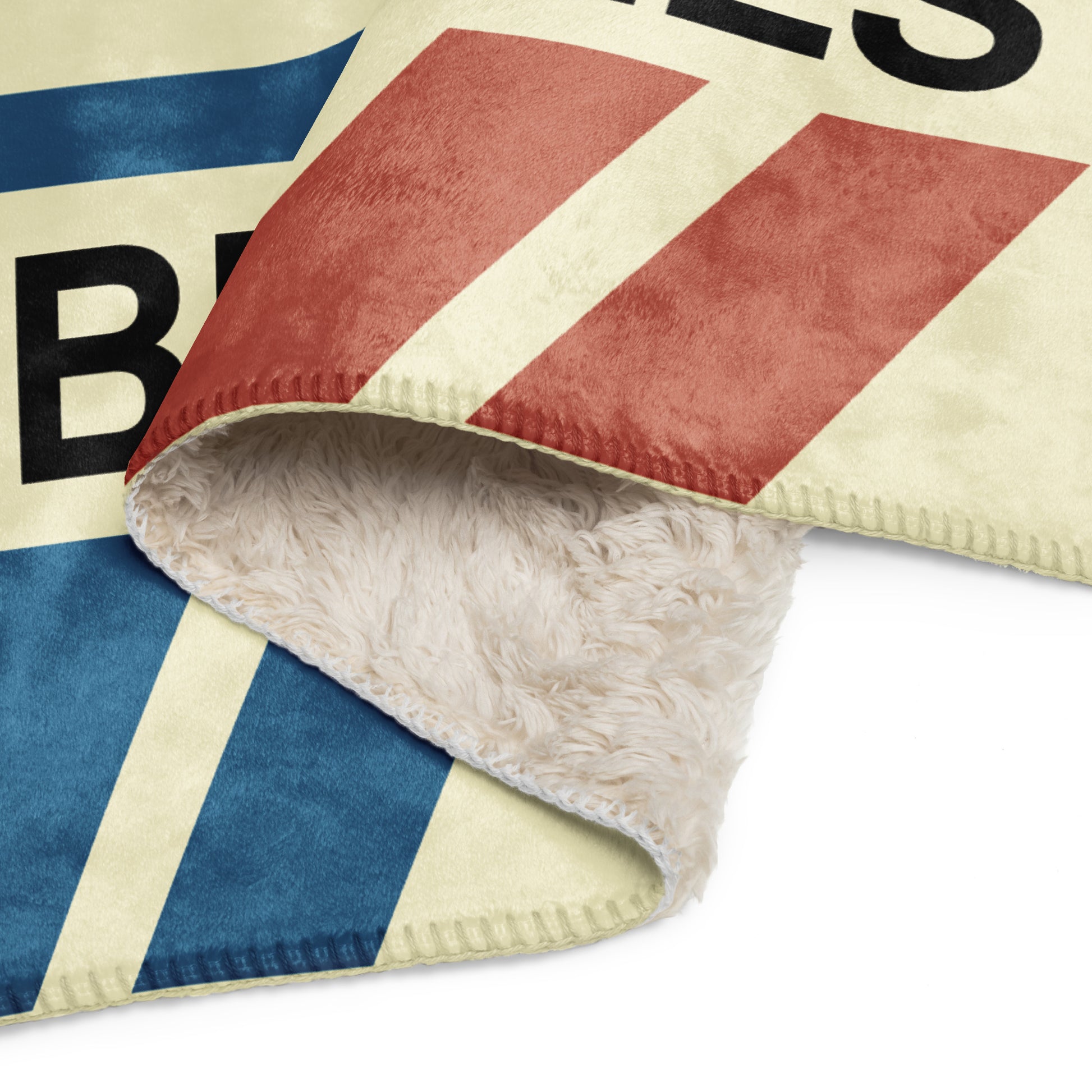 Travel Gift Sherpa Blanket • BRU Brussels • YHM Designs - Image 09