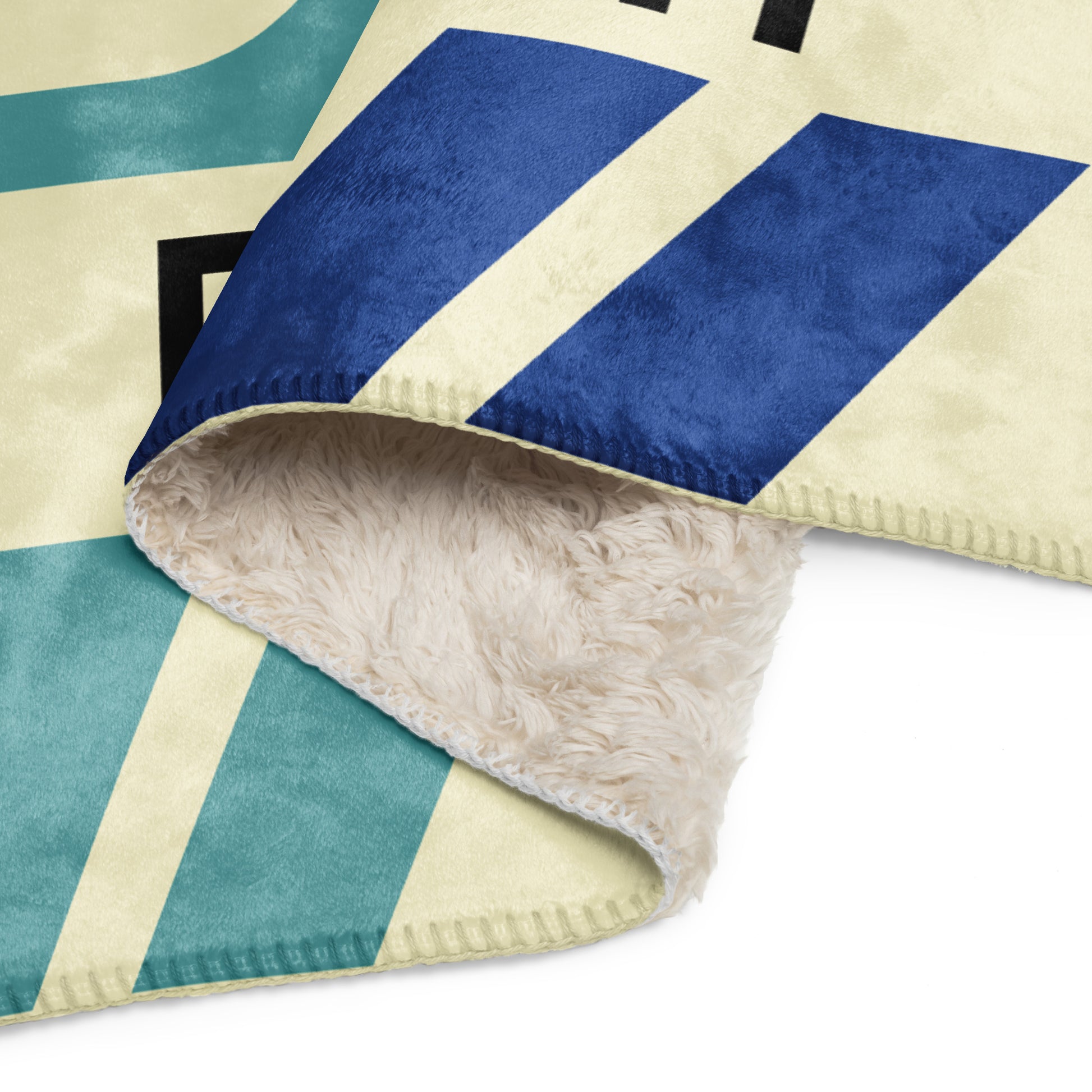 Travel Gift Sherpa Blanket • DTW Detroit • YHM Designs - Image 09