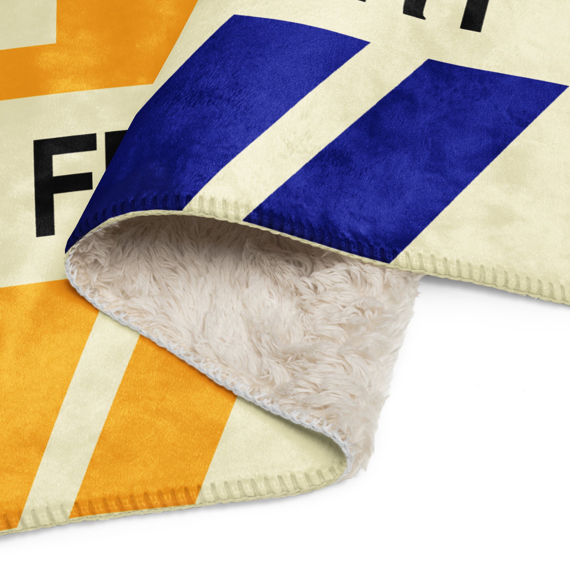 Travel Gift Sherpa Blanket • FRA Frankfurt Souvenir • YHM Designs - Image 09