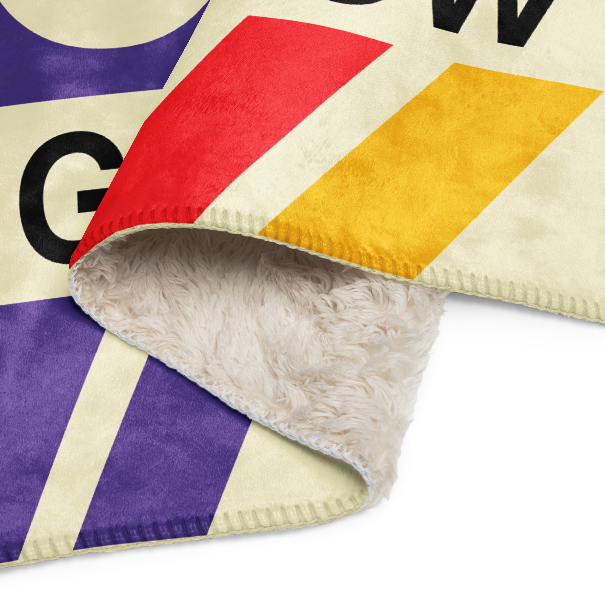 Travel Gift Sherpa Blanket • GLA Glasgow • YHM Designs - Image 09