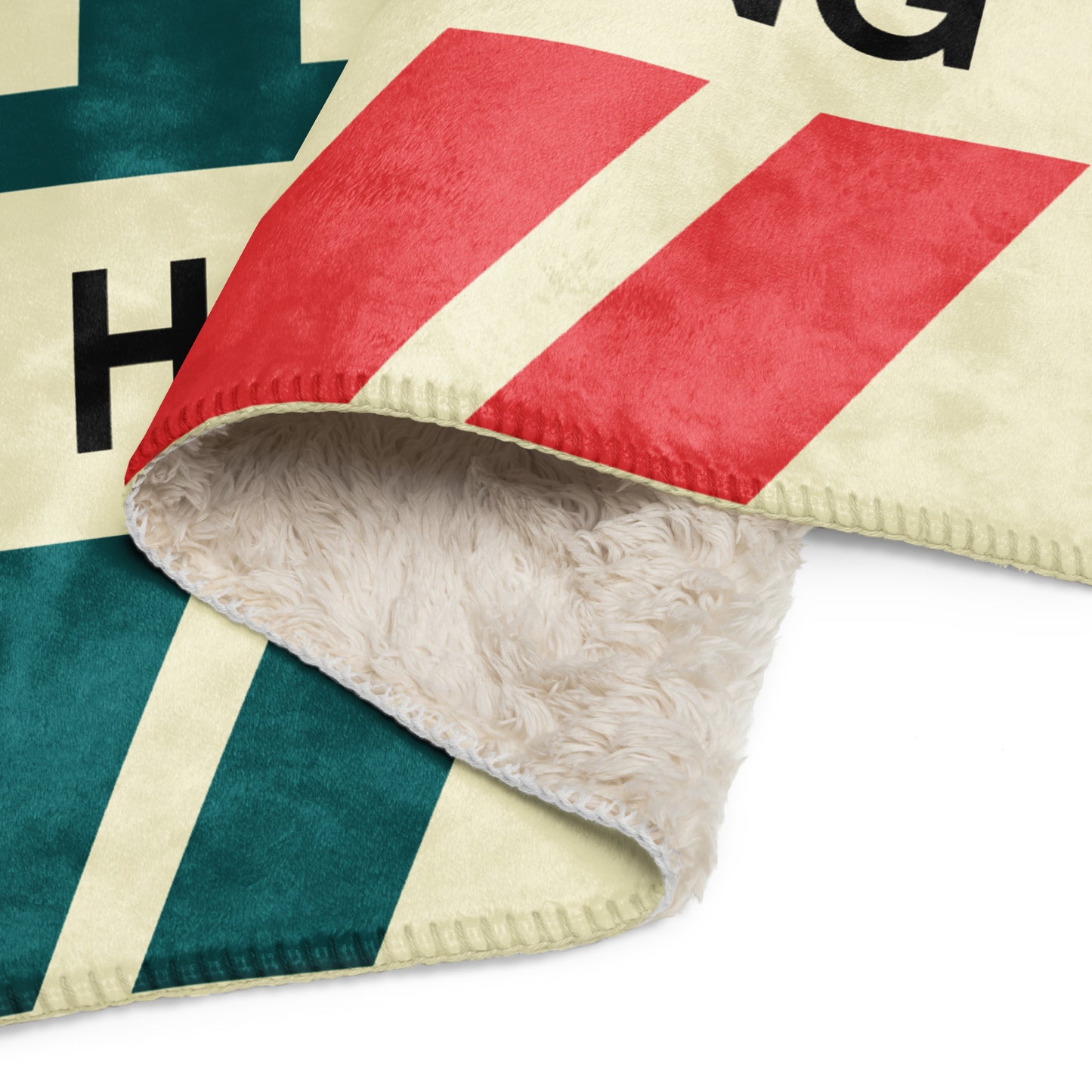 Travel Gift Sherpa Blanket • HKG Hong Kong • YHM Designs - Image 09