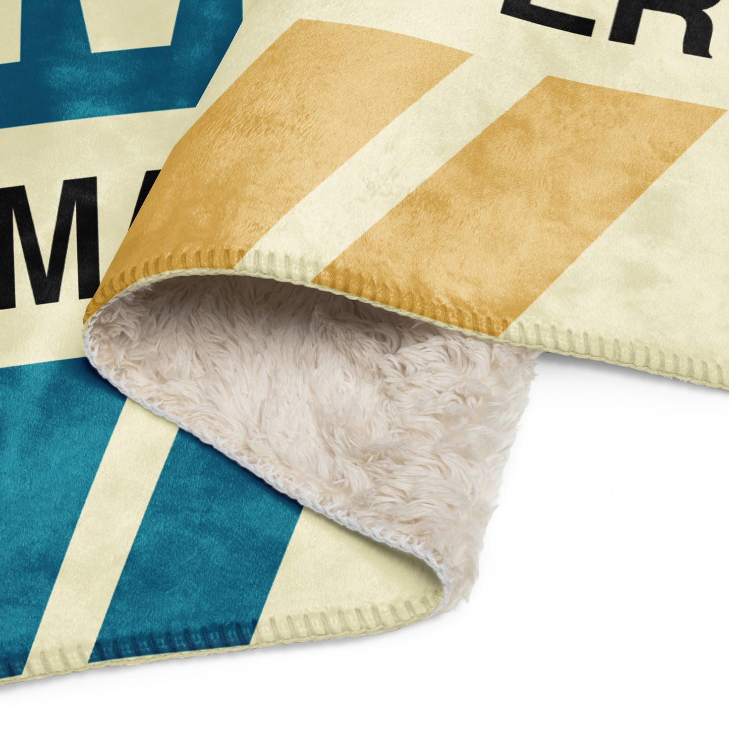 Travel Gift Sherpa Blanket • MAN Manchester Souvenir • YHM Designs - Image 09